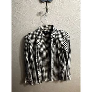 Ralph Lauren Slim Fit‎ Shirt Blue & White PlaidButton Down Men's Size Large